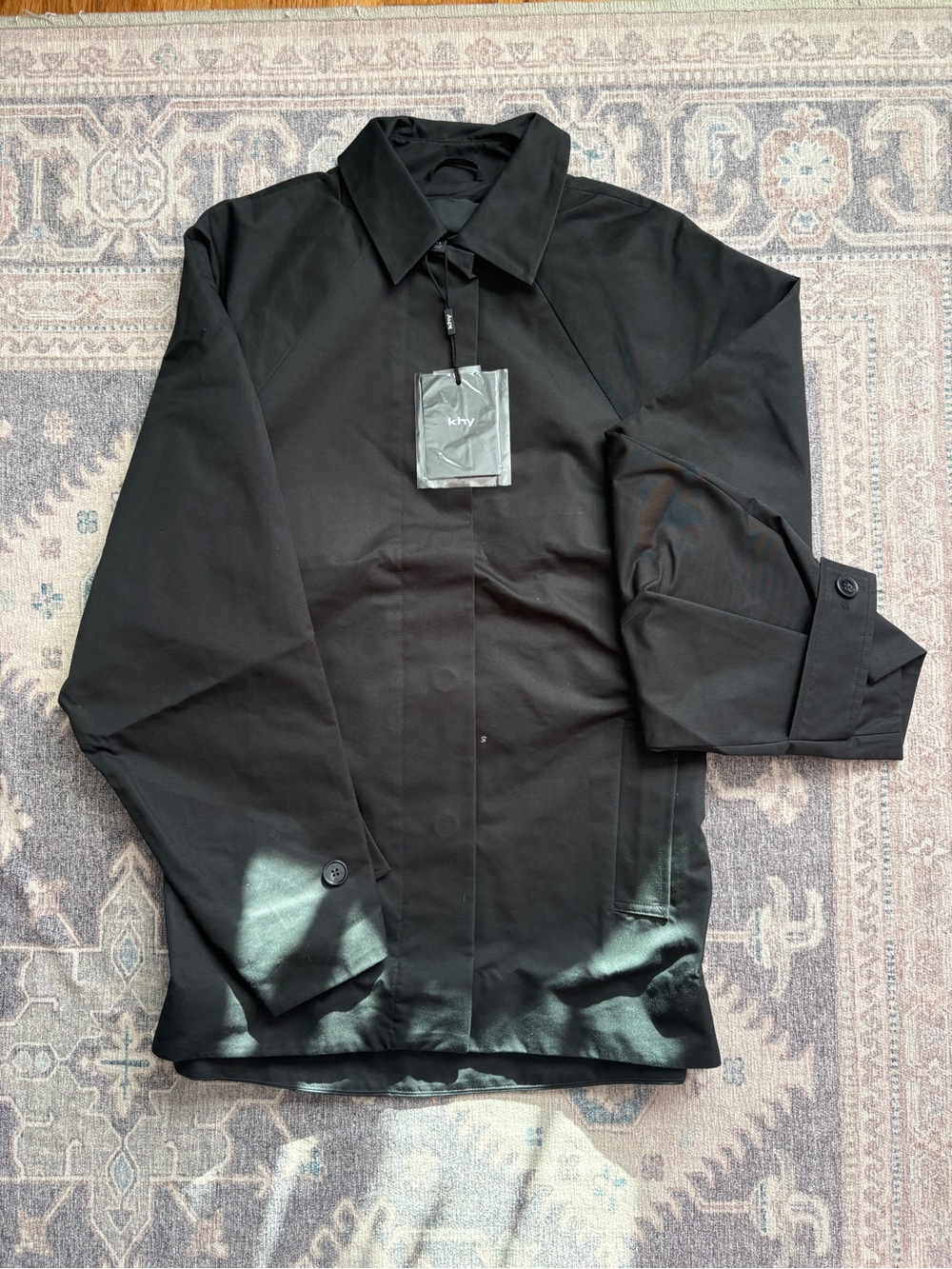 Khy Women's Black Utility Jacket with Hidden Placket